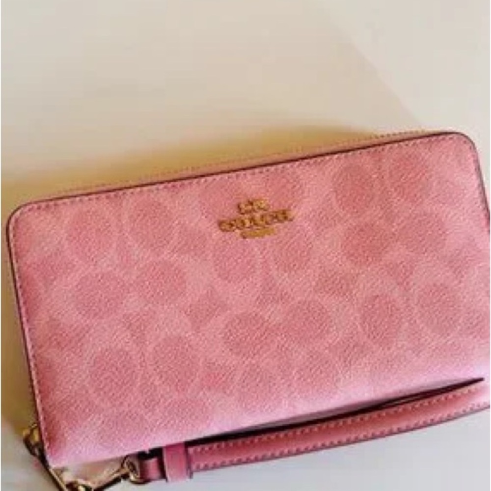 Coach Pink Signature Satchel and Matching Wallet Set - Picture 4 of 5